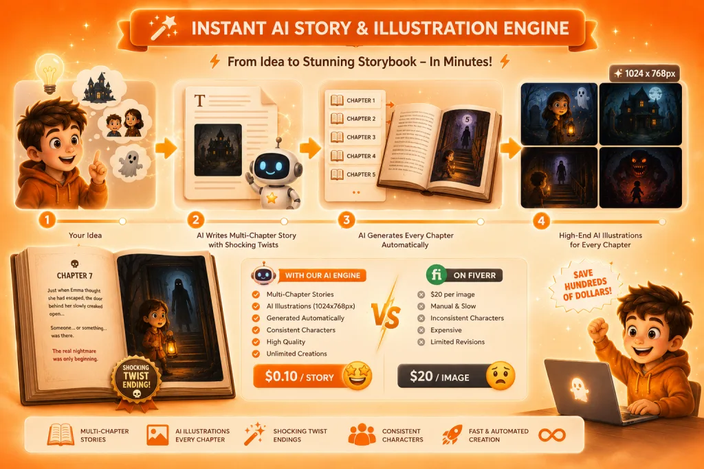 SpookyCraft AI Story and Illustration Engine