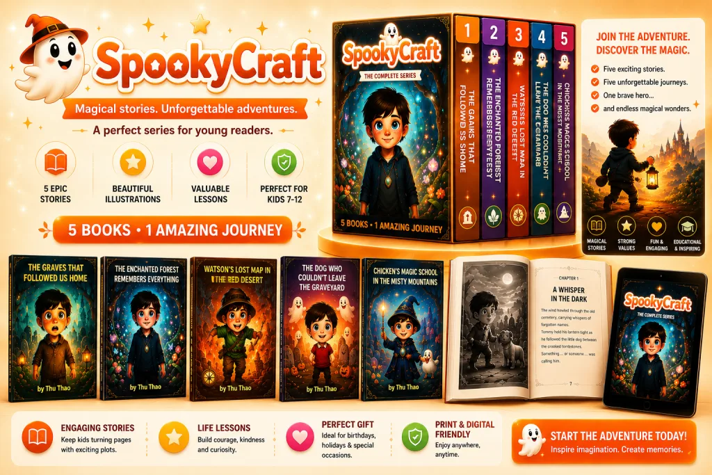 SpookyCraft Children's Horror Book Mockup