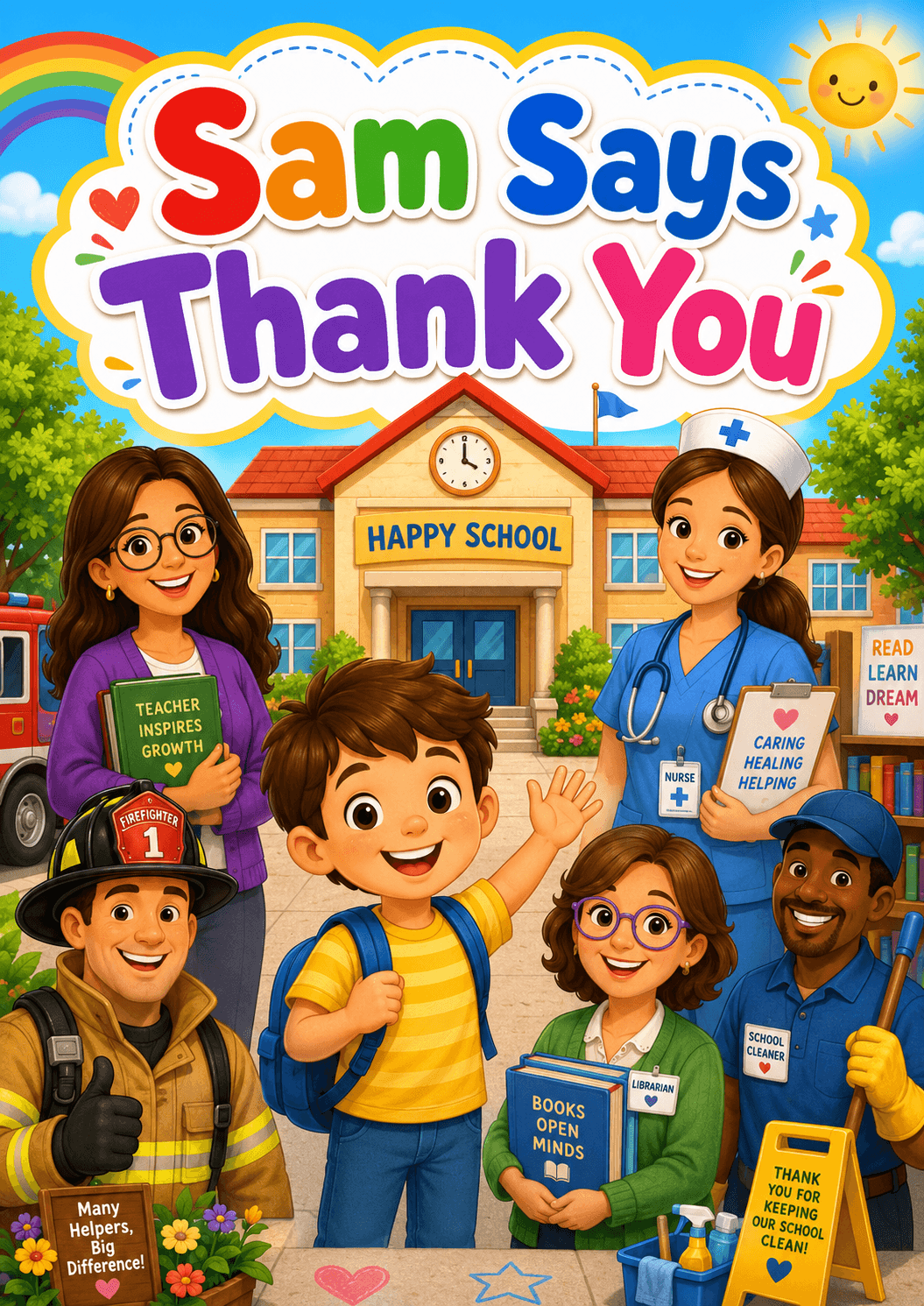 Sam Says Thank You — AI Kids Storybook cover
