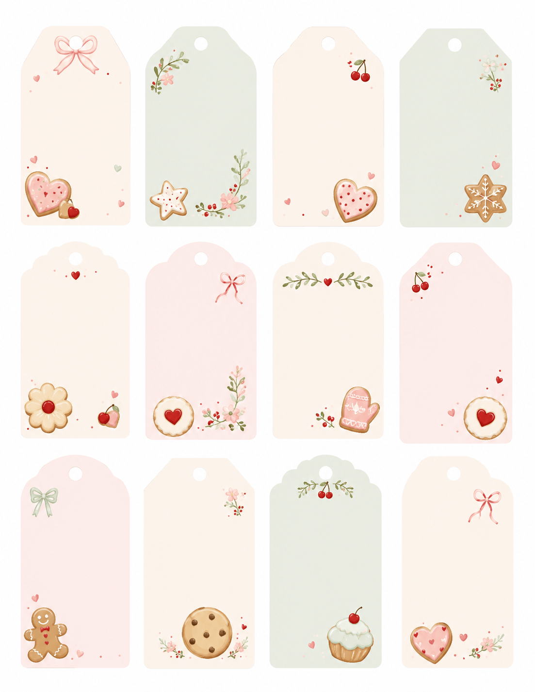 Cookie gift tags printable