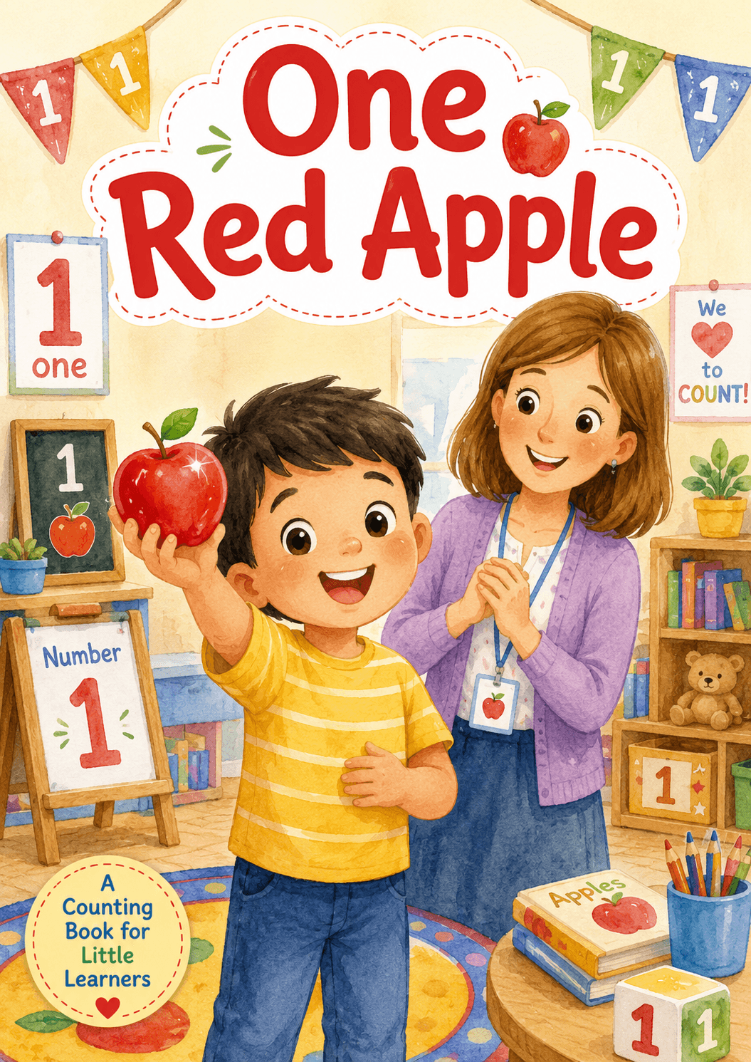 One Red Apple — AI Kids Storybook cover