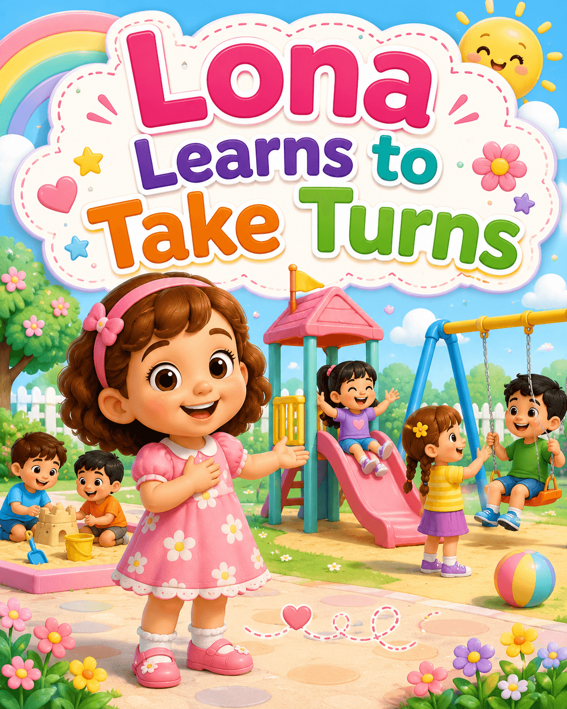 Lona Learns to Take Turns — AI Kids Storybook cover