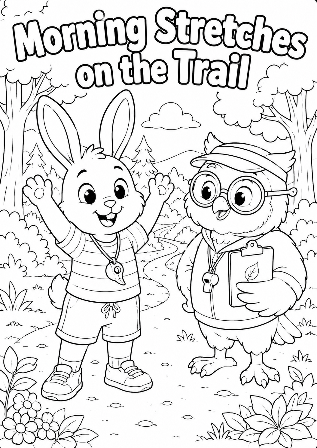 Coloring storybook sample page