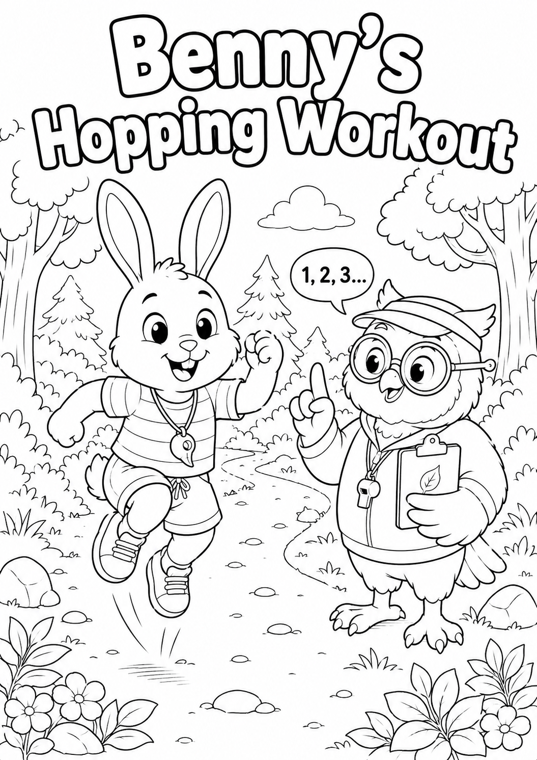 Coloring storybook sample page