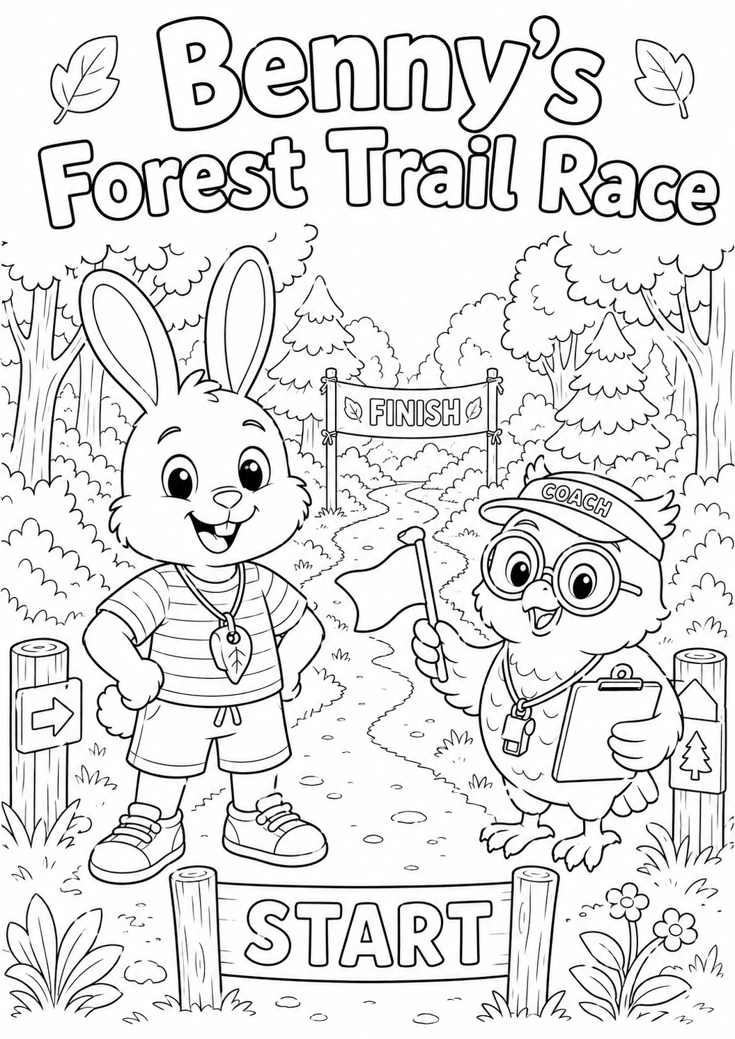 Coloring storybook sample page