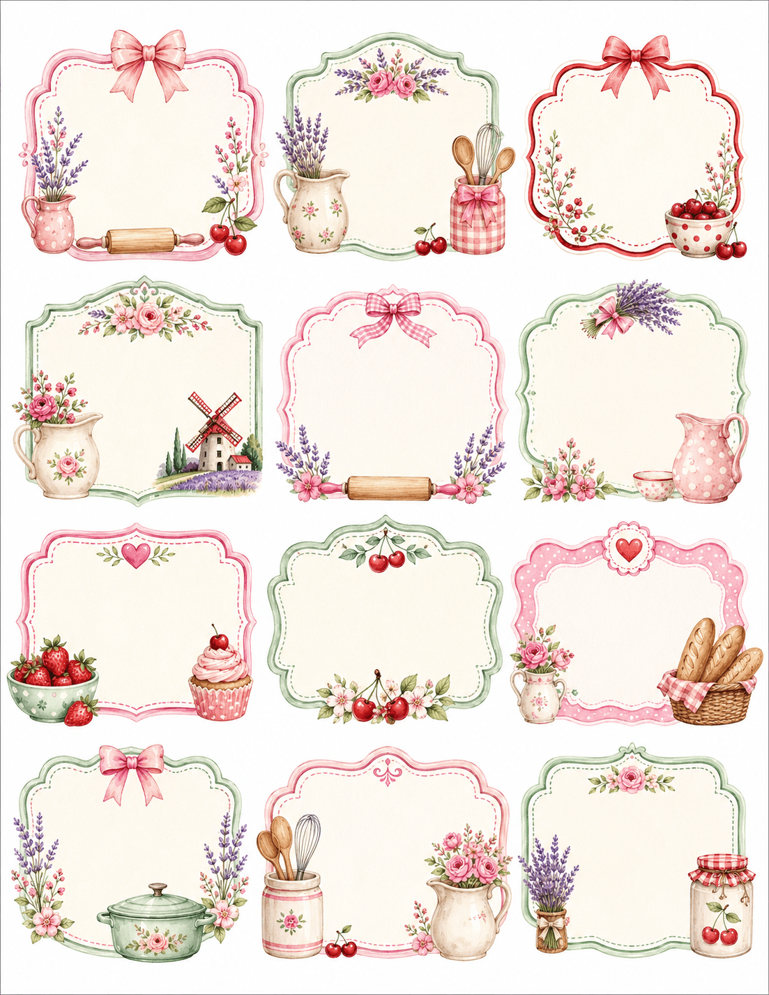 Kitchen labels printable