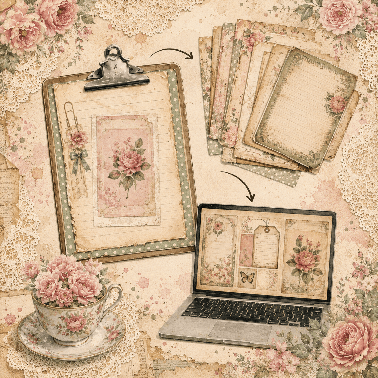 Cozy kitchen printable process