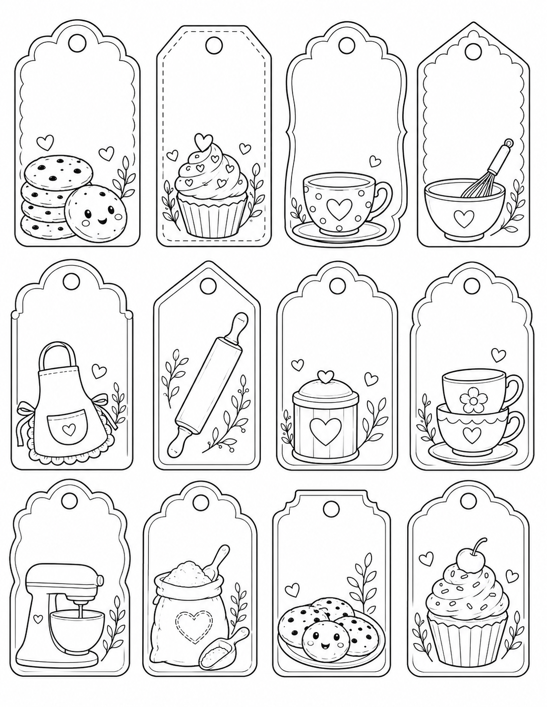 Cozy kitchen coloring page