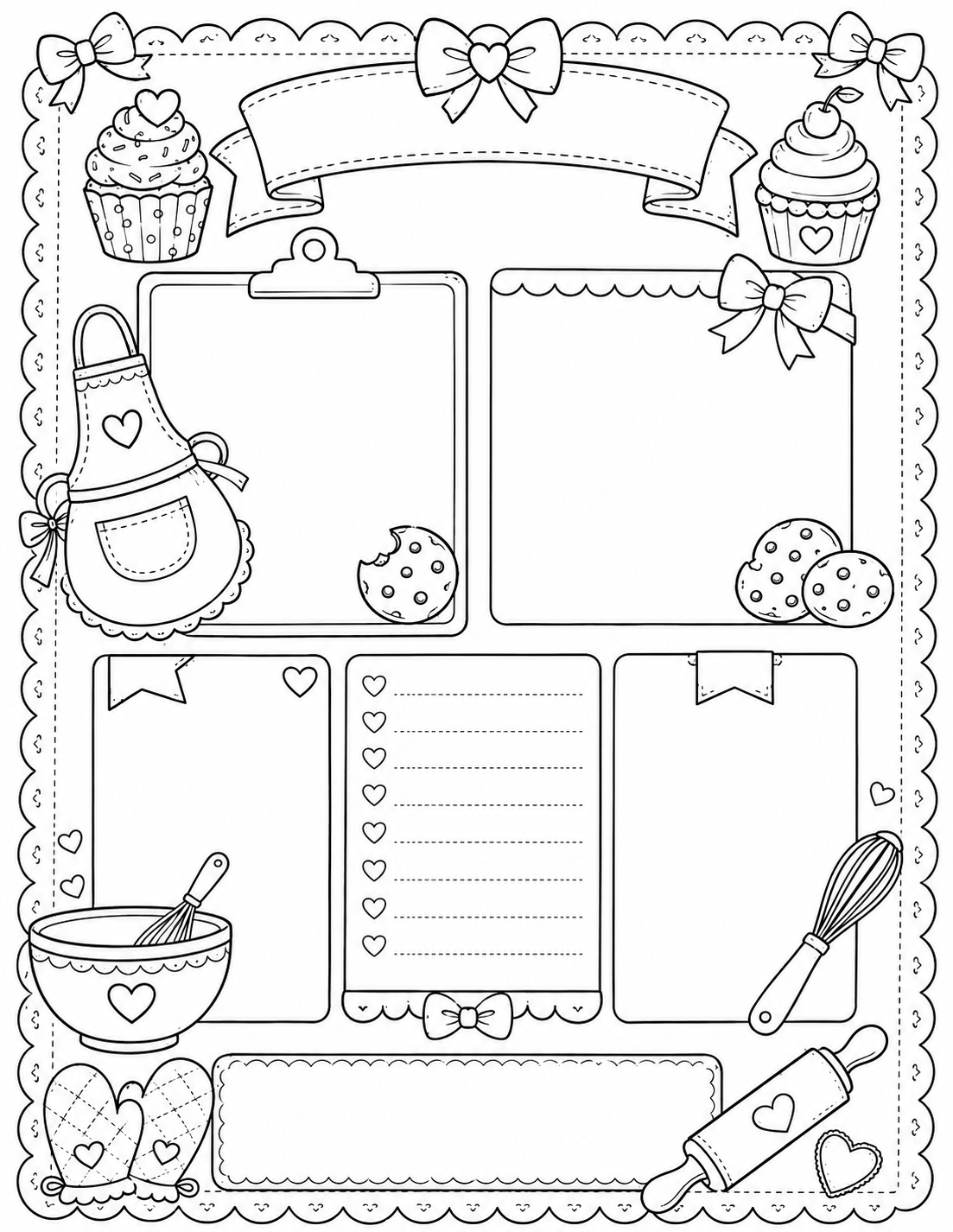 Cozy kitchen coloring page