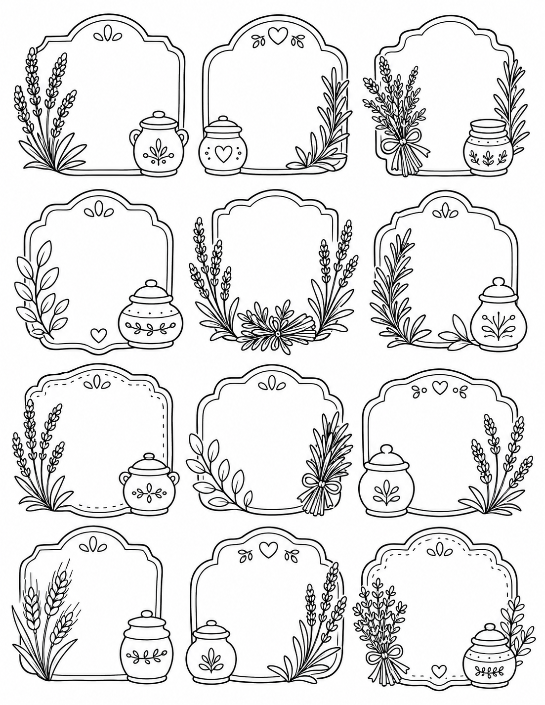 Cozy kitchen coloring page