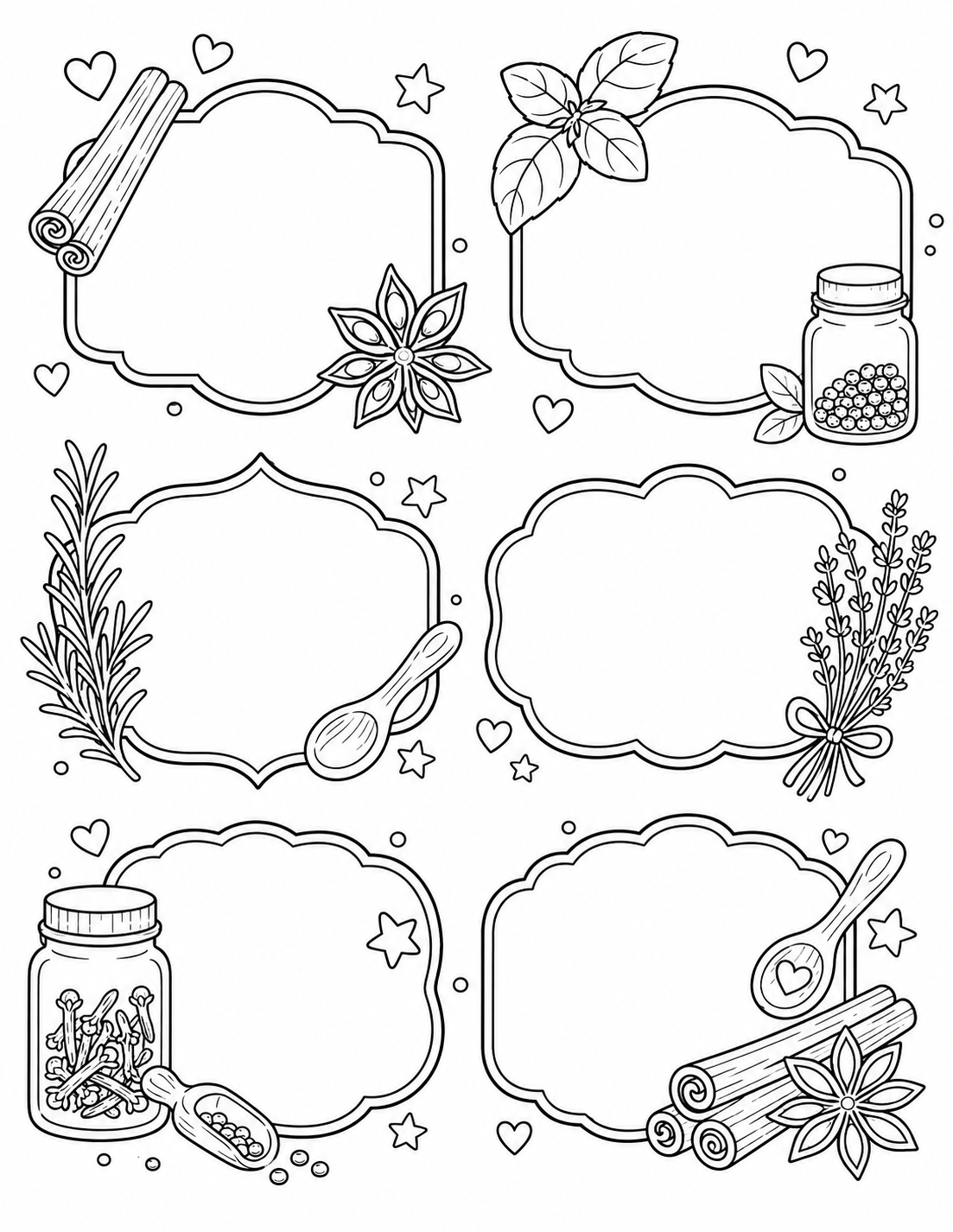 Cozy kitchen coloring page