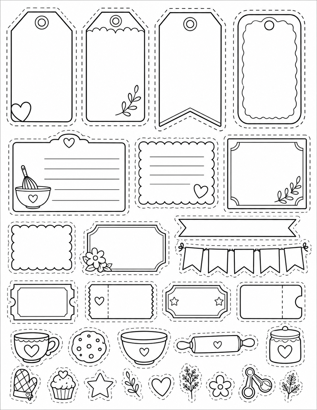 Cozy kitchen coloring page