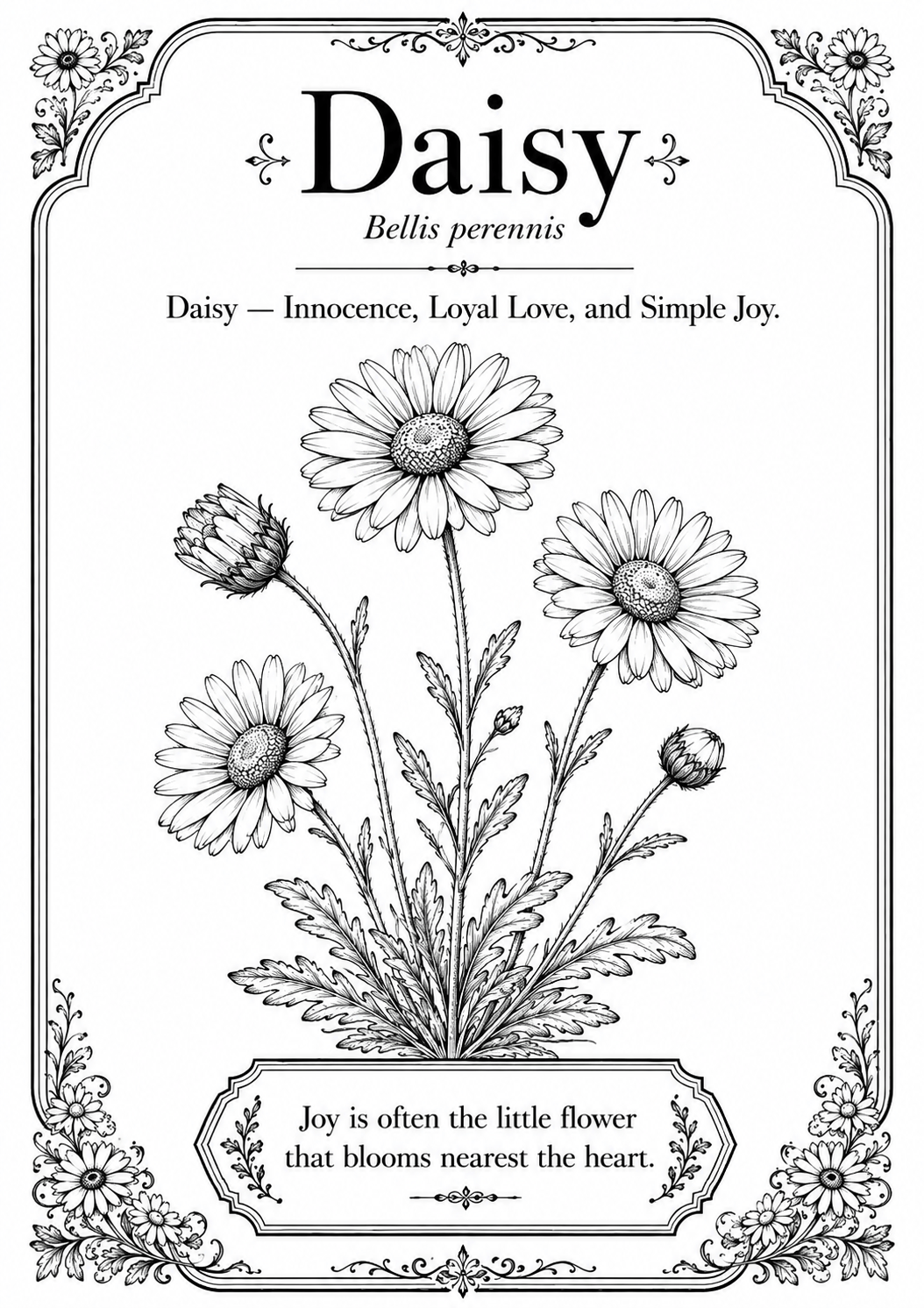 Daisy coloring page